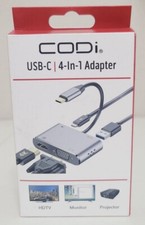 CODi 4-In-1 USB-C Display Adapter HDMI VGA, USB-C PD USB-A 3.0 A01063M Brand New picture