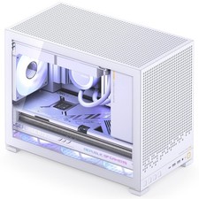 D32 White Micro-ATX PC Case,High Compatibility Mini Desktop Case,A/B Mode for... picture