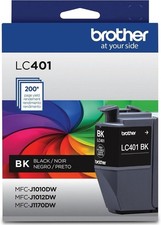 Brother Genuine LC401BK Standard Yield Black Ink Cartridge picture