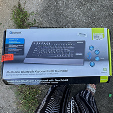 IOGEAR GKM611B Bluetooth Keyboard w/ Built-In Touchpad, English QWERTY, Black picture