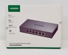 UGREEN 6-Port PoE Gigabit Ethernet Switch 4 PoE+ 60W 2 Uplink Surge Camera VLAN picture