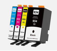 4 Pack Premium 934XL 935XL Ink Cartridge for HP Officejet Pro6230/6830/6835/6812 picture