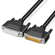 10FT DB25 Male to Female Serial Extension Cable, RS232 25Pins Gold Plated Con... picture