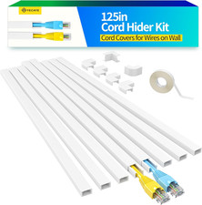 125In Cord Hider, One-Cord Cable Concealer, Cord Covers for Wires on Wall - Easy picture