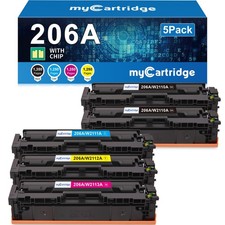 HP 206A Toner Cartridges 5 Pack for Color LaserJet Pro MFP Printers picture