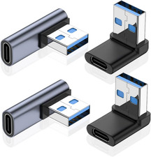Right Angle USB a Male to USB C Female Adapter, 90 Degree USB 3.0 to Type C picture