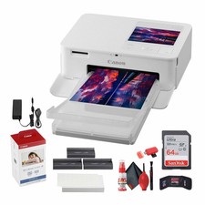 Canon SELPHY CP1500 Photo Printer (White) + Canon Color Ink and Paper Set + More picture