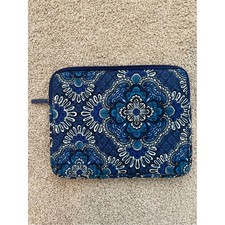 Vera Bradley Navy and Turquoise Medallion Quilted Tablet Sleeve picture