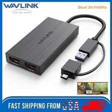 Wavlink USB3.0 to HDMI Display Adapter USB A/USB C to HDMI Hub for Dual Monitors picture