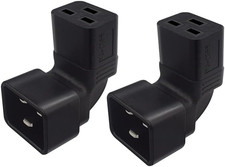 (2Pack C20 to 90-Degree Angle C19 Power Adapter, IEC 320 C19 to Angled C20 Power picture