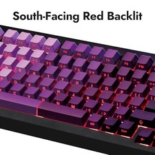 PURPLE/BLACK - LEMOKEY X4 QMK WIRED MECHANICAL KEYBOARD, 75% LAYOUT SOUTH-FACING picture