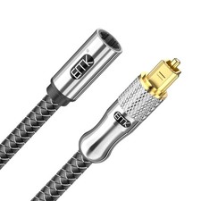 EMK Optical Cable Extension, 24K Gold-Plated 1.5 Feet/0.5M, Silver2 picture