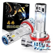 Fog Bulbs Bulb with Dual Cooling Fan, 10X Brightness Real 1:1 Size, Long H11 picture