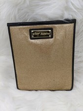 Betsey Johnson NWOT Gold Glitter iPad Or Tablet Slip Case Cover picture