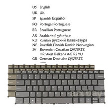 Keyboard For Lenovo IdeaPad 1-14IJL7, 14s-IAU7, 5 Pro-14ITL6, 5 14IAL7, Backlit picture