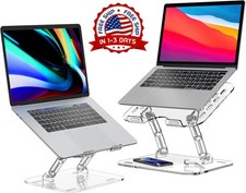 Soporte de acrílico para portátil (2 unidades), ergonómico y ajustable NUEVO US picture